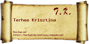 Terhes Krisztina névjegykártya