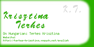 krisztina terhes business card